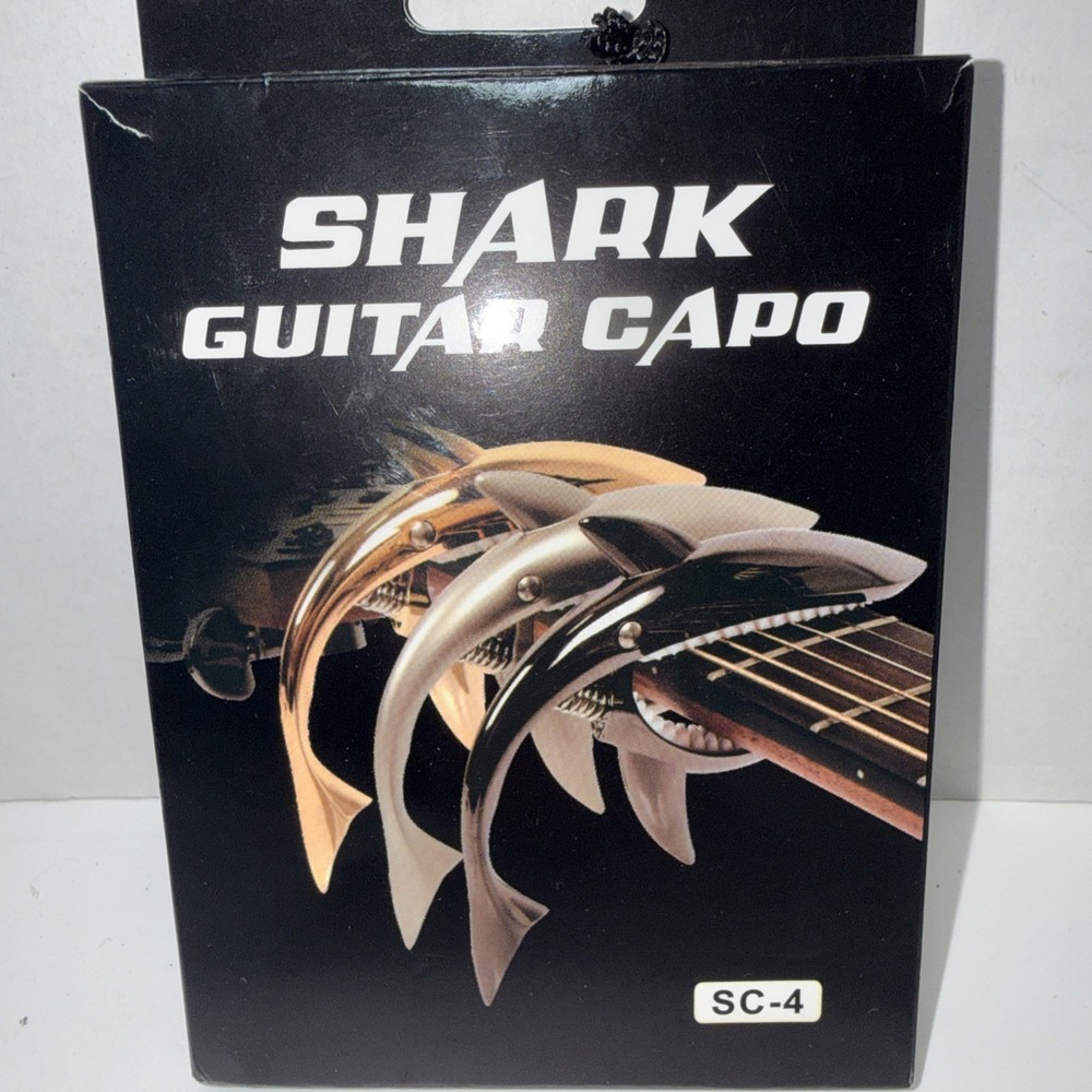 Guitar Capo Shark Capo for Acoustic and Electric Guitar Zinc Alloy Silicone Pads - Picture 1 of 4